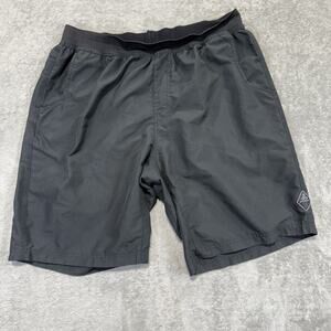 Prana Mojo Shorts Mens XL Black 10" Stretch Quick Dry‎ Pocket SPF 50 Gym Active
